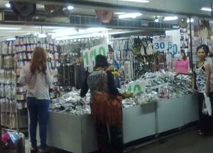 Ribbon Center has fashion belts, bags, hat displays, hair accessories, and jewelry.